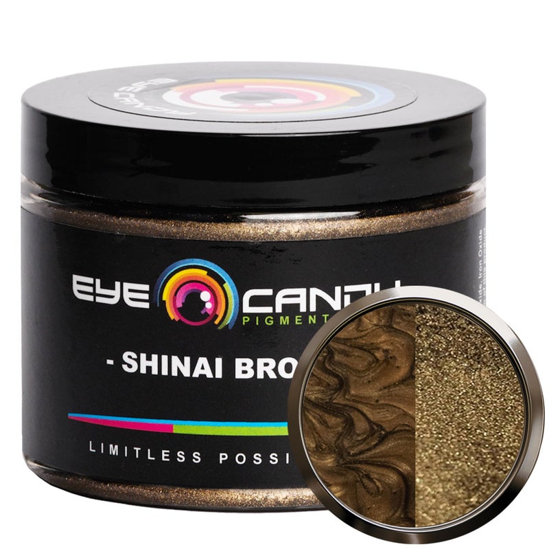 Eye Candy Premium Mica Powder Pigment â€œShinai Brownâ€ (50g) Multipurpose DIY Arts and Crafts Additive | Woodworking, Epoxy, Resin, Bath Bombs, Soap, Nail Polish, Lip Balm (Shinai Brown, 50G) - Image 1